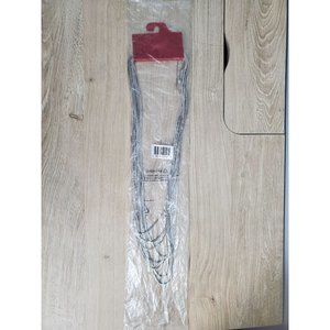 Kohls Jennifer Lopez Shimmer Mixed Layered Multirow Silver Chain Necklaces NWT